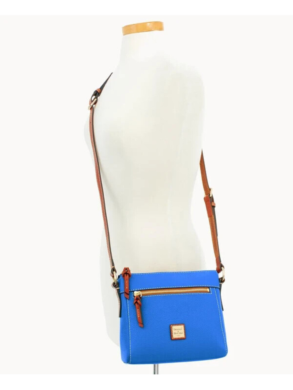 Dooney & Bourke Pebble Leather Royal Blue Crossbody Bag Purse Y2K Boho